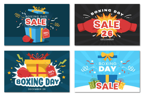 16 Boxing Day Sale Illustration