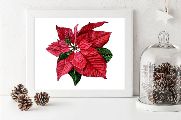 Watercolor Christmas clipart scene creator