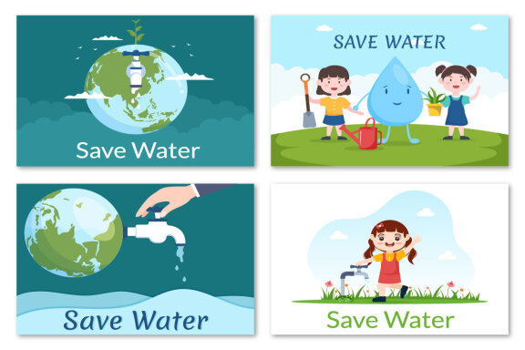 12 Water Saving Illustration