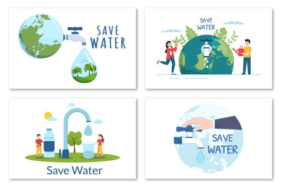 12 Water Saving Illustration