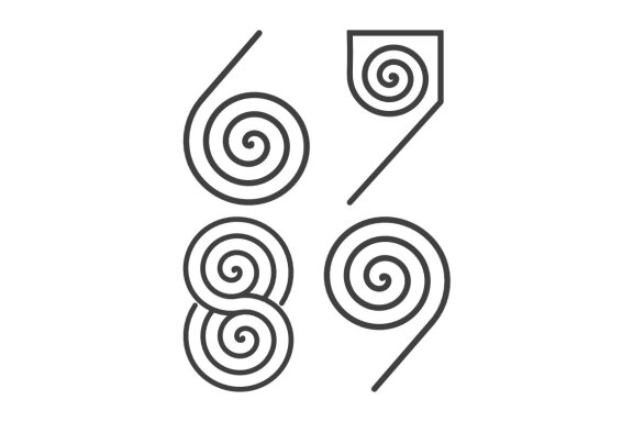 6 7 8 9 Spiral - Free Logo Shapes