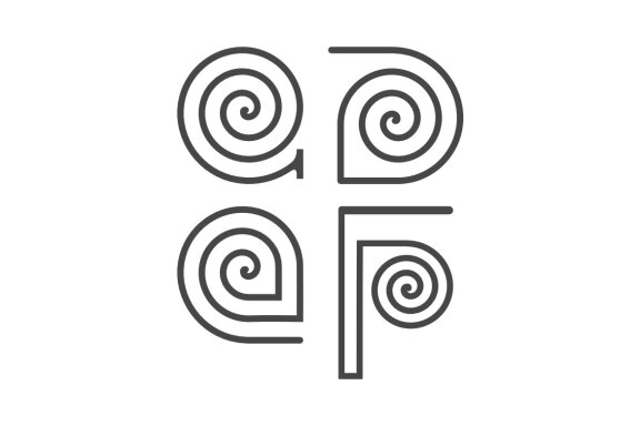 C D E F Spiral - Free Logo Shapes