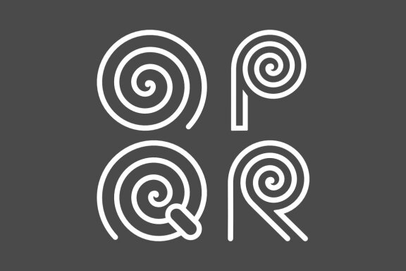 O P Q R Spiral - Free Logo Shapes