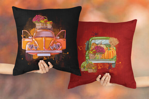 Autumn harvest truck clipart. Fall sublimations
