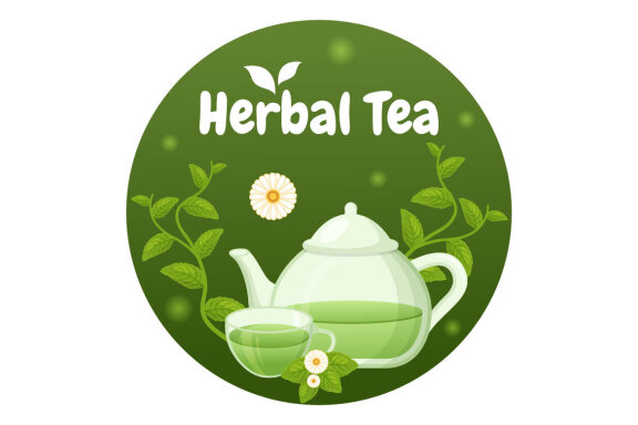 10 Herbal Tea Chamomile Leaves Illustration