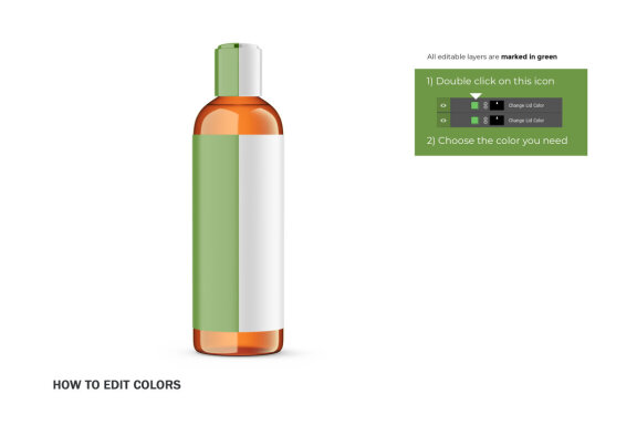 Amber Press Top Bottle - PSD Mockup