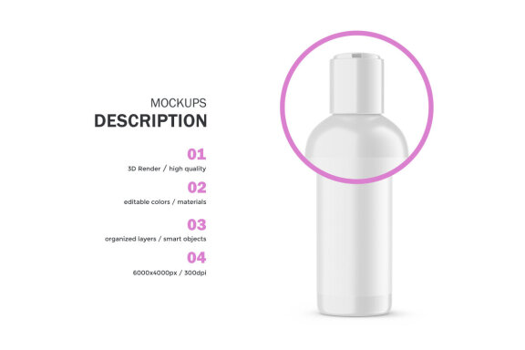 Plastic Press Top Bottle - PSD Mockup