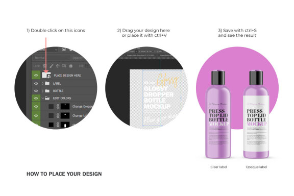 Plastic Press Top Bottle - PSD Mockup