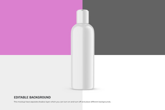 Plastic Press Top Bottle - PSD Mockup