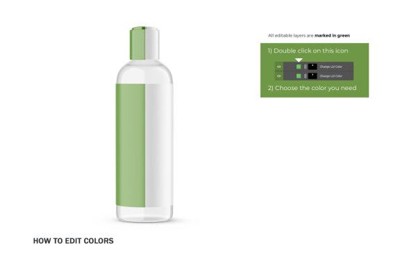 Clear Press Top Bottle - PSD Mockup