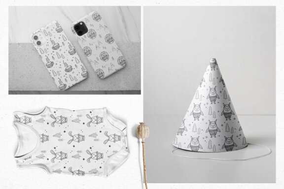 Winter Animals in Sweaters Collection