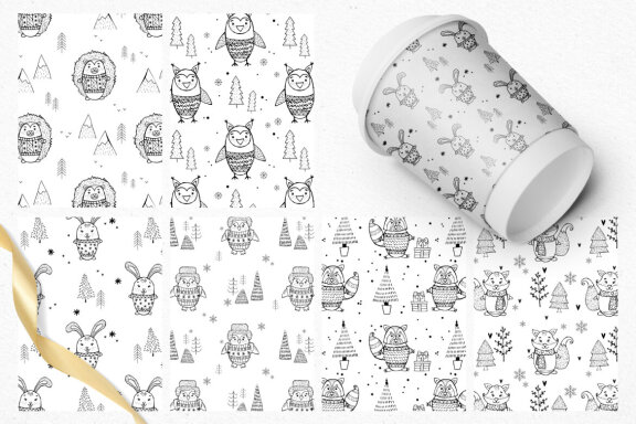 Winter Animals in Sweaters Collection