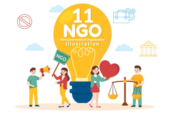11 NGO or Non-Governmental Organization Illustration