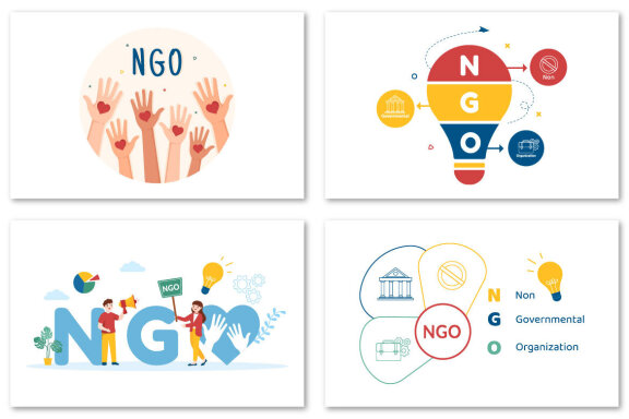 11 NGO or Non-Governmental Organization Illustration