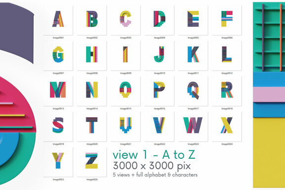 Colorful Art - 3D Lettering