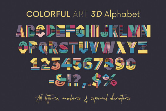 Colorful Art - 3D Lettering