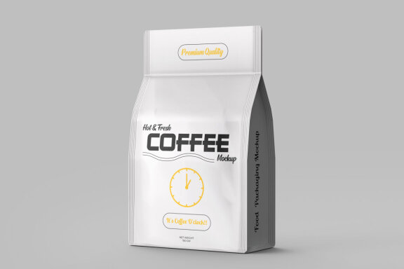 Food Packaging Pouch Mockup