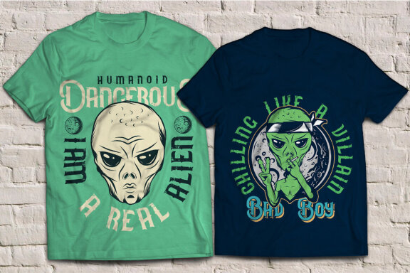 Stranger humanoid typeface and 8 designs