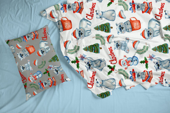 Christmas Polar Bear Seamless Pattern