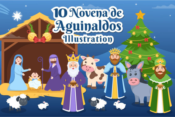 10 Novena De Aguinaldos Holiday Illustration