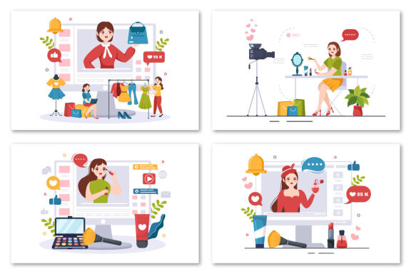 13 Beauty and Fashion Blog Illustration