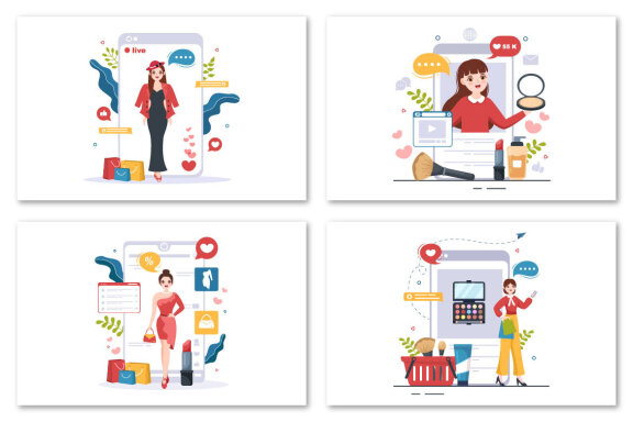 13 Beauty and Fashion Blog Illustration