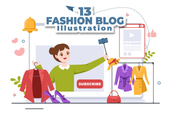 13 Beauty and Fashion Blog Illustration