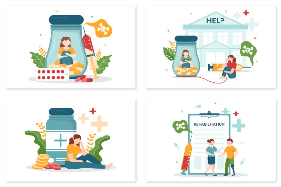 10 Rehabilitation or Physiotherapy Illustration