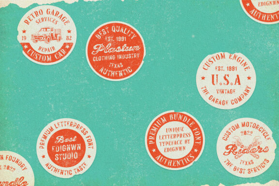 Letterpress Font Bundle Vol 1.0