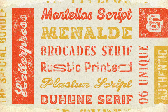 Letterpress Font Bundle Vol 1.0