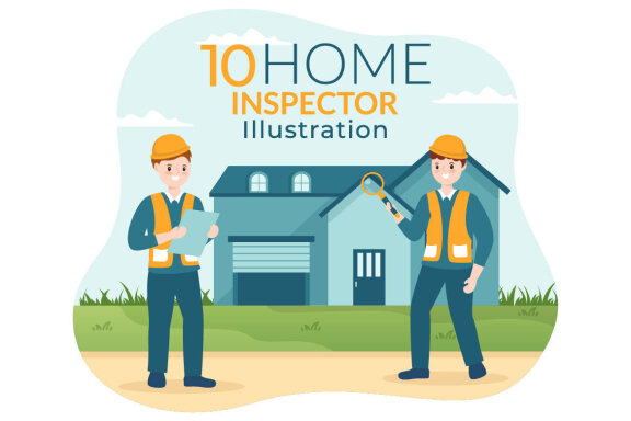 10 Home Inspector Illustration