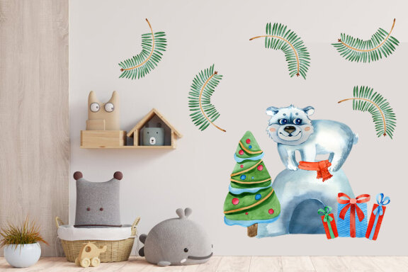 Christmas Polar Bear Clipart Bundle