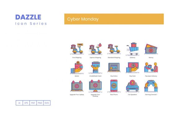 70 Cyber Monday Icons | Dazzle