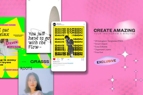 Latemdrn Instagram Template | PSD