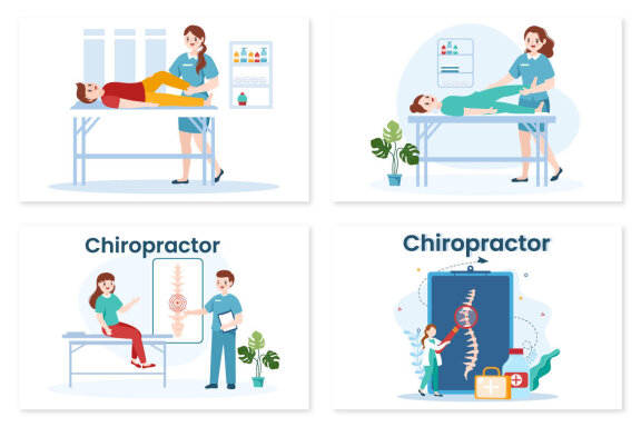 10 Chiropractor Physiotherapy Rehabilitation Illustration