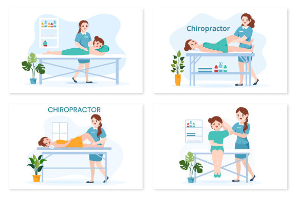10 Chiropractor Physiotherapy Rehabilitation Illustration