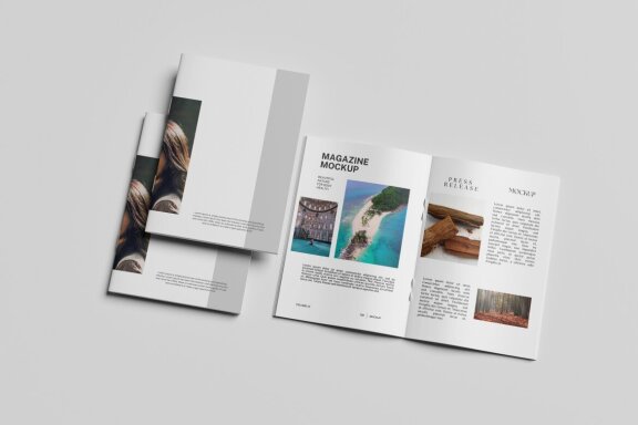 A4 Magazine - 6 Mockups