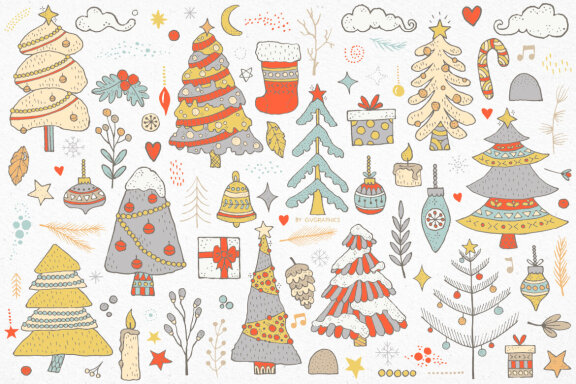 Festive Christmas Trees Collection