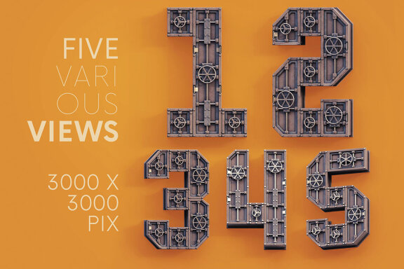 Vintage Safe - 3D Lettering