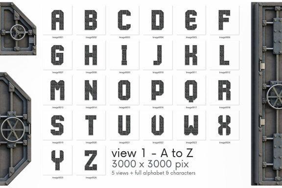 Vintage Safe - 3D Lettering