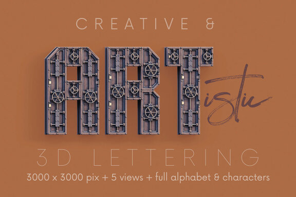 Vintage Safe - 3D Lettering