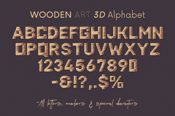 Wooden Art - 3D Lettering