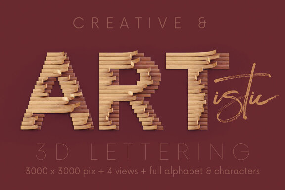 Wooden Art - 3D Lettering