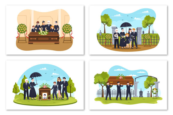 10 Funeral Ceremony Illustration