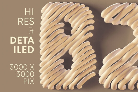 White Lines - 3D Lettering
