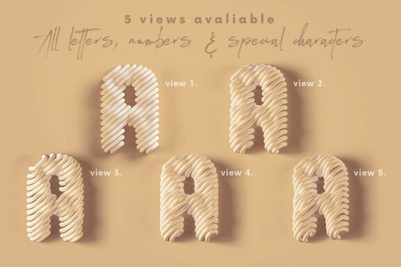 White Lines - 3D Lettering