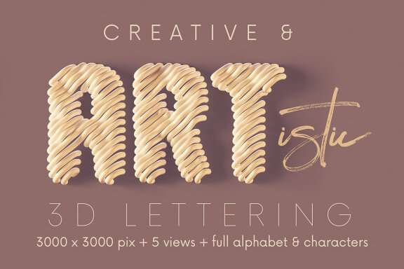 White Lines - 3D Lettering