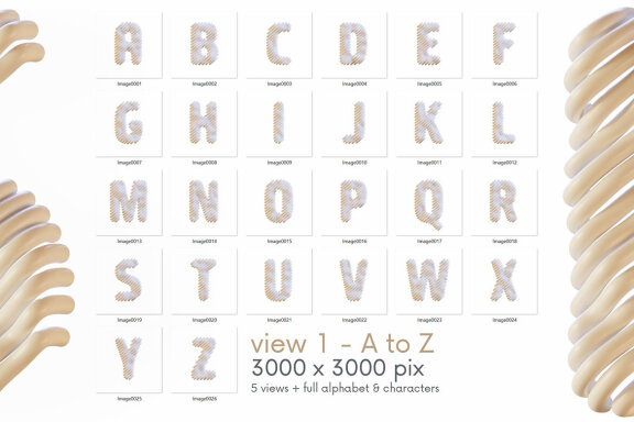 White Lines - 3D Lettering