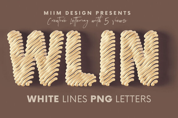 White Lines - 3D Lettering
