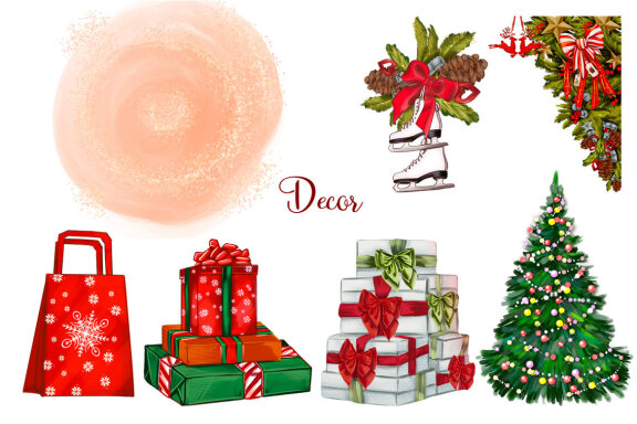 Christmas cute doll festive clothes clipart creator